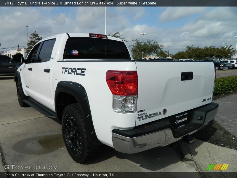 Super White / Graphite 2012 Toyota Tundra T-Force 2.0 Limited Edition CrewMax 4x4