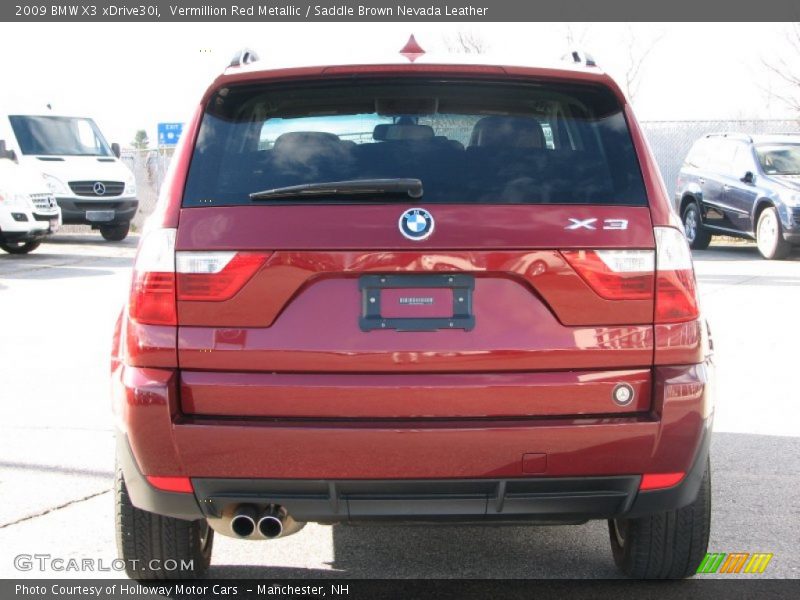 Vermillion Red Metallic / Saddle Brown Nevada Leather 2009 BMW X3 xDrive30i