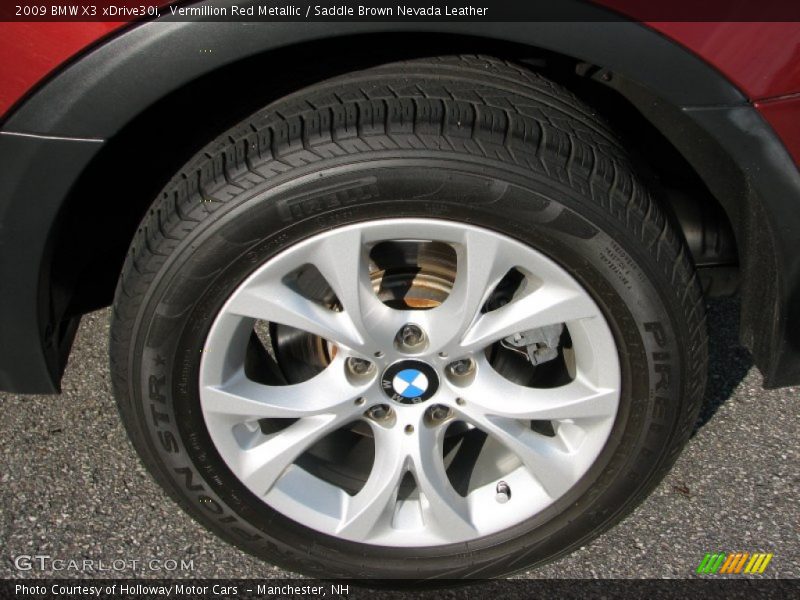 Vermillion Red Metallic / Saddle Brown Nevada Leather 2009 BMW X3 xDrive30i