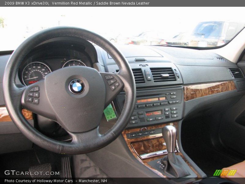 Vermillion Red Metallic / Saddle Brown Nevada Leather 2009 BMW X3 xDrive30i