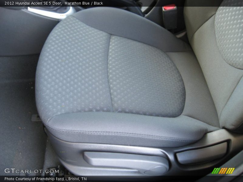Marathon Blue / Black 2012 Hyundai Accent SE 5 Door