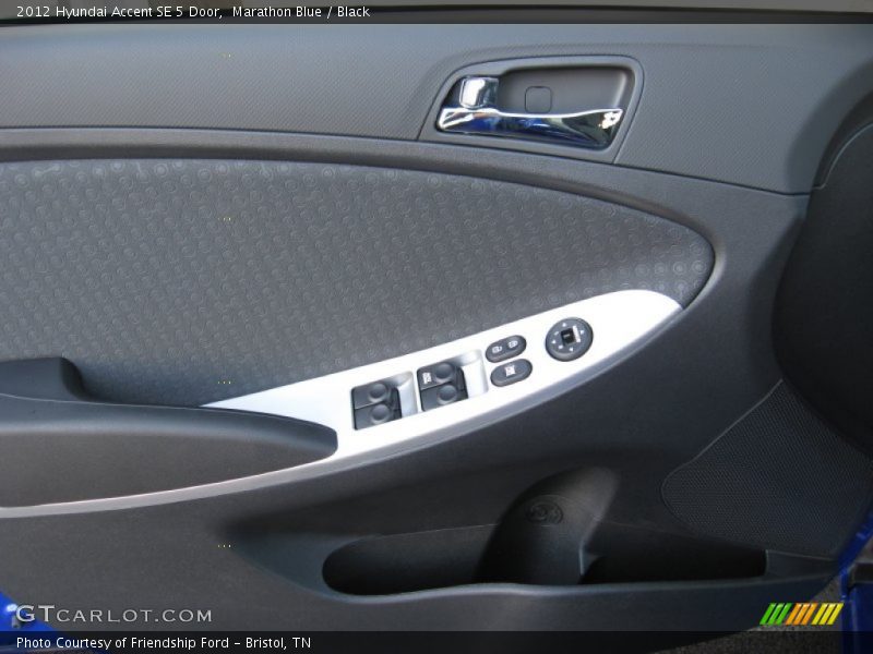 Marathon Blue / Black 2012 Hyundai Accent SE 5 Door