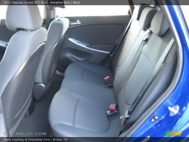 Marathon Blue / Black 2012 Hyundai Accent SE 5 Door