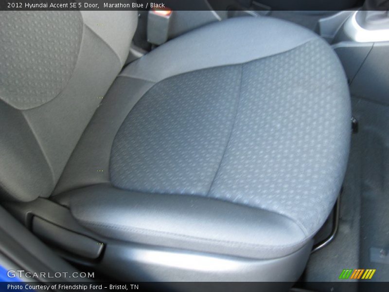 Marathon Blue / Black 2012 Hyundai Accent SE 5 Door