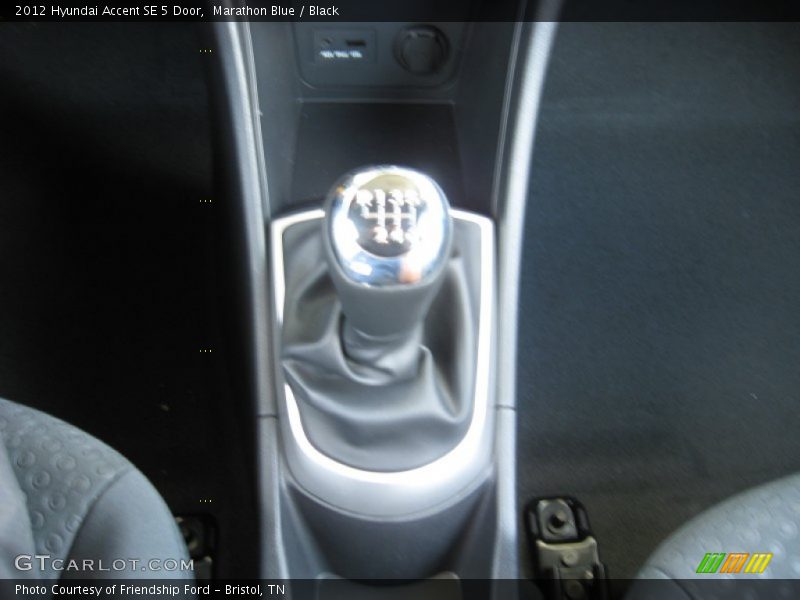 Marathon Blue / Black 2012 Hyundai Accent SE 5 Door
