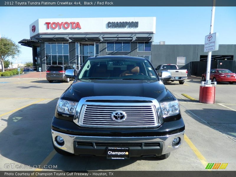 Black / Red Rock 2012 Toyota Tundra Platinum CrewMax 4x4