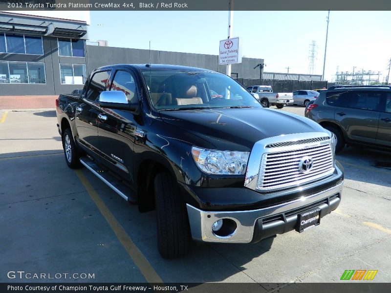 Black / Red Rock 2012 Toyota Tundra Platinum CrewMax 4x4