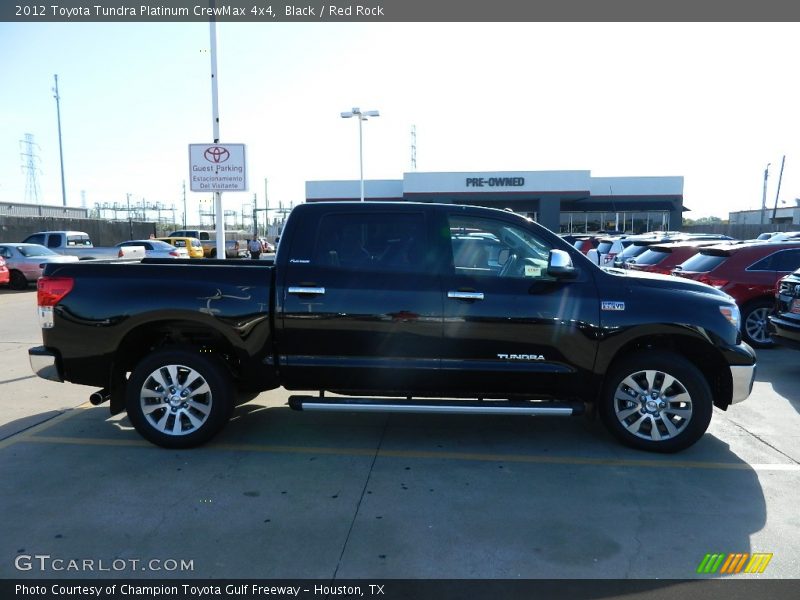 Black / Red Rock 2012 Toyota Tundra Platinum CrewMax 4x4