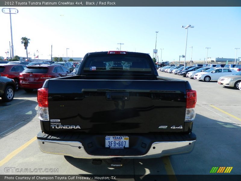 Black / Red Rock 2012 Toyota Tundra Platinum CrewMax 4x4