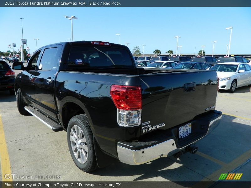 Black / Red Rock 2012 Toyota Tundra Platinum CrewMax 4x4