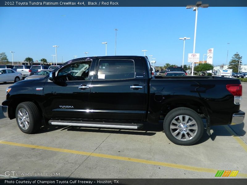 Black / Red Rock 2012 Toyota Tundra Platinum CrewMax 4x4