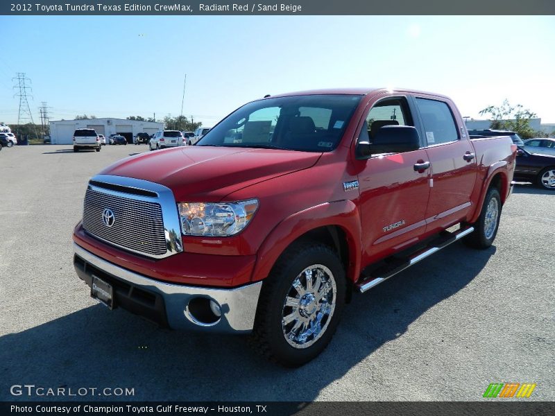 Radiant Red / Sand Beige 2012 Toyota Tundra Texas Edition CrewMax