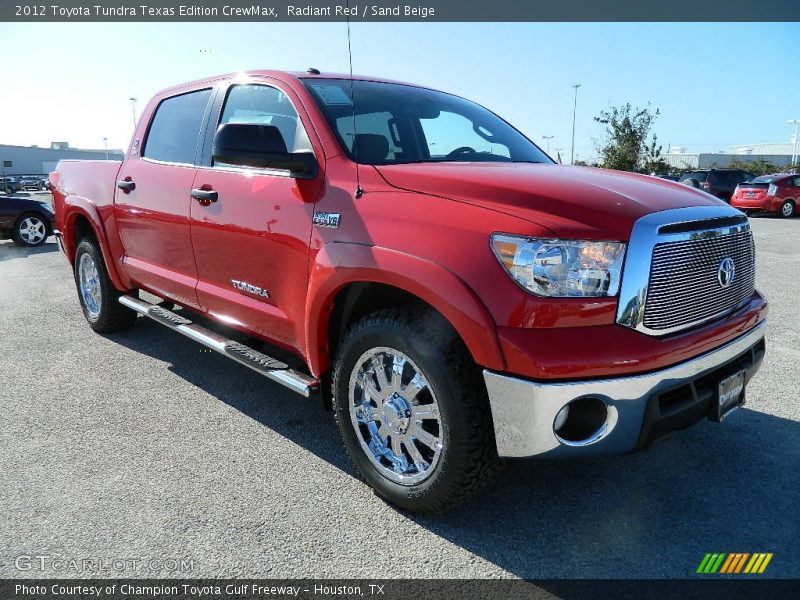 Radiant Red / Sand Beige 2012 Toyota Tundra Texas Edition CrewMax
