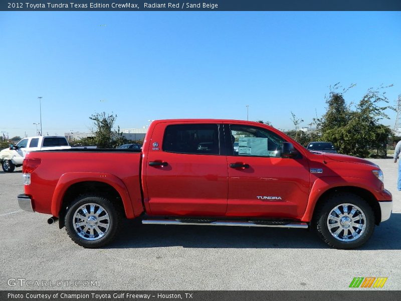 Radiant Red / Sand Beige 2012 Toyota Tundra Texas Edition CrewMax