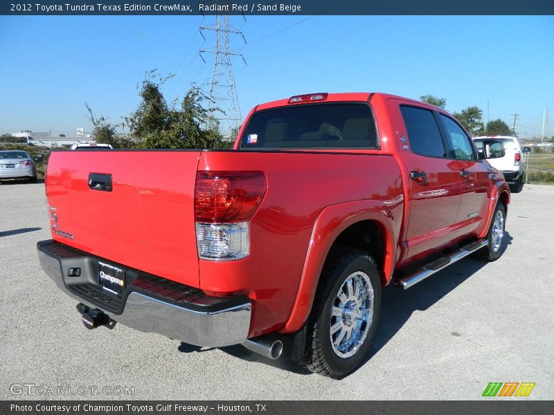 Radiant Red / Sand Beige 2012 Toyota Tundra Texas Edition CrewMax