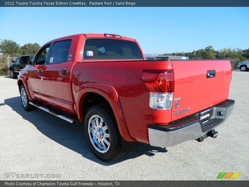 Radiant Red / Sand Beige 2012 Toyota Tundra Texas Edition CrewMax