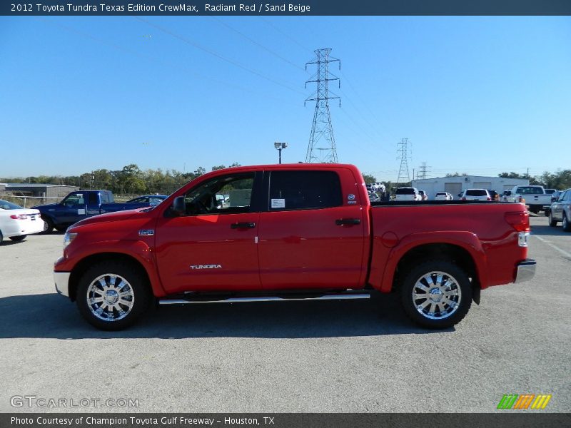 Radiant Red / Sand Beige 2012 Toyota Tundra Texas Edition CrewMax