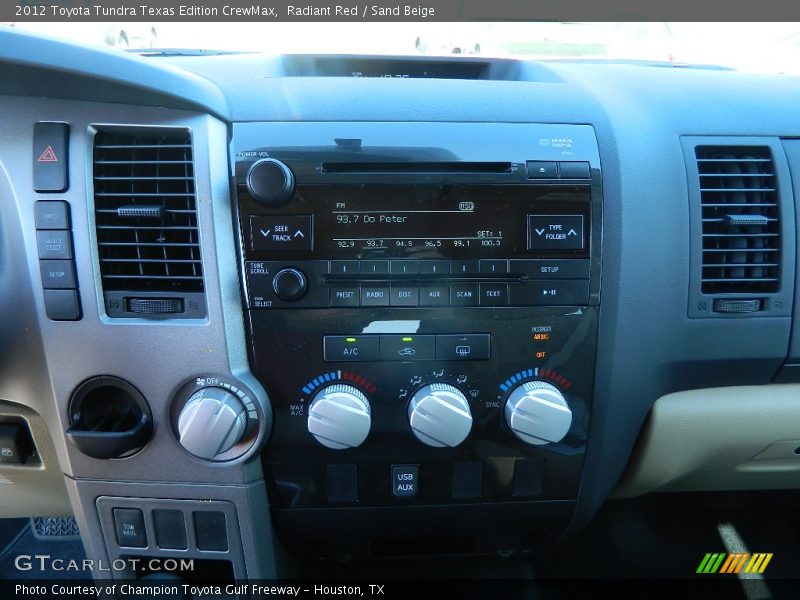 Radiant Red / Sand Beige 2012 Toyota Tundra Texas Edition CrewMax