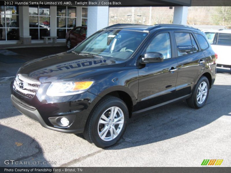Twilight Black / Cocoa Black 2012 Hyundai Santa Fe Limited V6 AWD