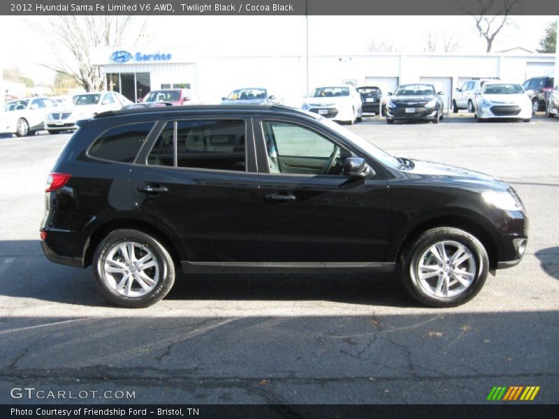Twilight Black / Cocoa Black 2012 Hyundai Santa Fe Limited V6 AWD