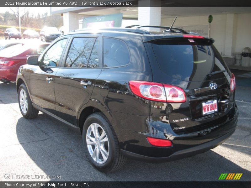 Twilight Black / Cocoa Black 2012 Hyundai Santa Fe Limited V6 AWD