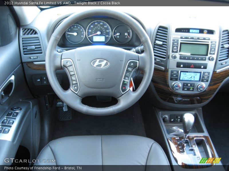 Twilight Black / Cocoa Black 2012 Hyundai Santa Fe Limited V6 AWD