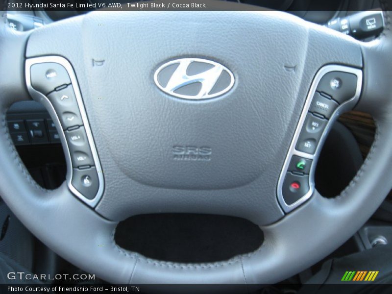 Twilight Black / Cocoa Black 2012 Hyundai Santa Fe Limited V6 AWD