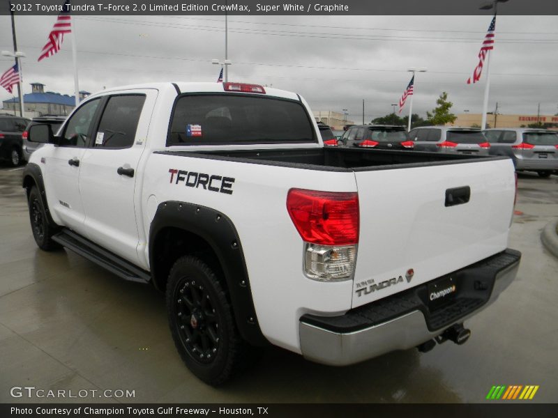 Super White / Graphite 2012 Toyota Tundra T-Force 2.0 Limited Edition CrewMax