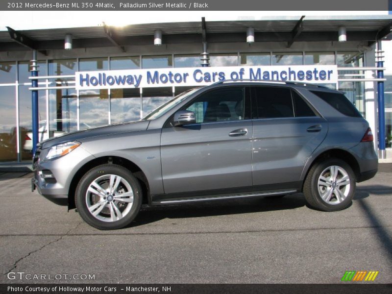 Palladium Silver Metallic / Black 2012 Mercedes-Benz ML 350 4Matic