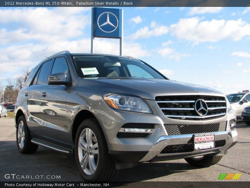 Palladium Silver Metallic / Black 2012 Mercedes-Benz ML 350 4Matic