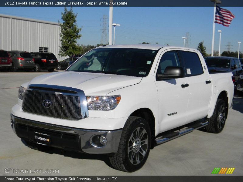 Super White / Graphite 2012 Toyota Tundra Texas Edition CrewMax