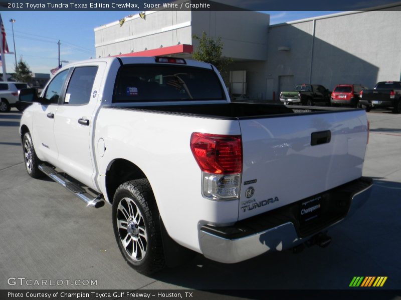 Super White / Graphite 2012 Toyota Tundra Texas Edition CrewMax