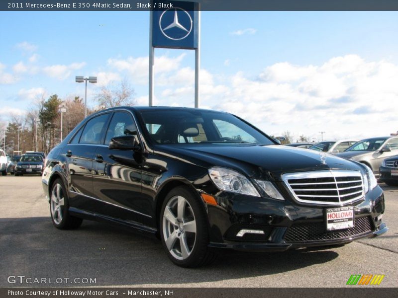 Black / Black 2011 Mercedes-Benz E 350 4Matic Sedan
