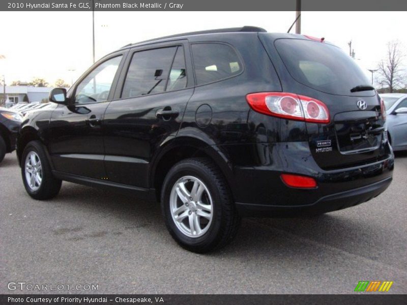 Phantom Black Metallic / Gray 2010 Hyundai Santa Fe GLS