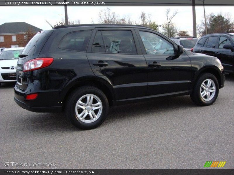 Phantom Black Metallic / Gray 2010 Hyundai Santa Fe GLS