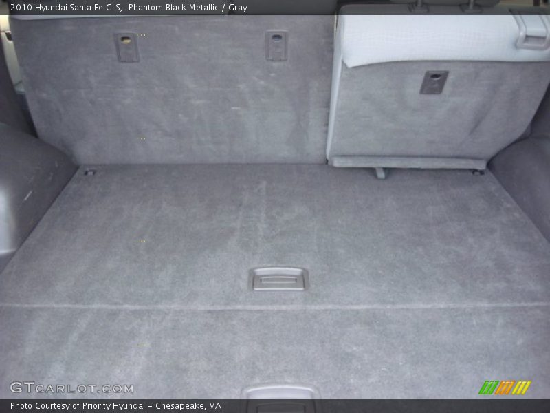 Phantom Black Metallic / Gray 2010 Hyundai Santa Fe GLS