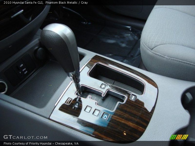 Phantom Black Metallic / Gray 2010 Hyundai Santa Fe GLS