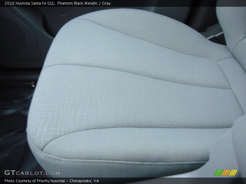 Phantom Black Metallic / Gray 2010 Hyundai Santa Fe GLS