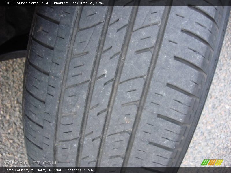 Phantom Black Metallic / Gray 2010 Hyundai Santa Fe GLS