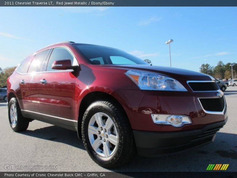 Red Jewel Metallic / Ebony/Ebony 2011 Chevrolet Traverse LT