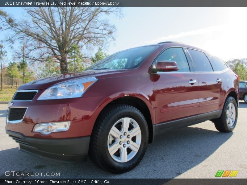 Red Jewel Metallic / Ebony/Ebony 2011 Chevrolet Traverse LT