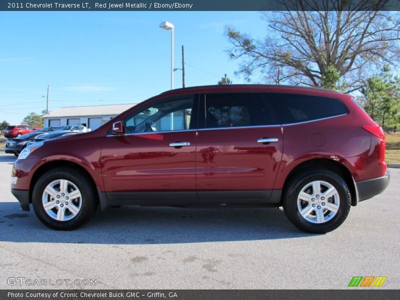 Red Jewel Metallic / Ebony/Ebony 2011 Chevrolet Traverse LT