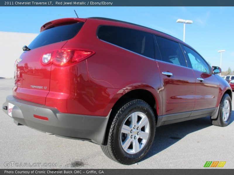 Red Jewel Metallic / Ebony/Ebony 2011 Chevrolet Traverse LT