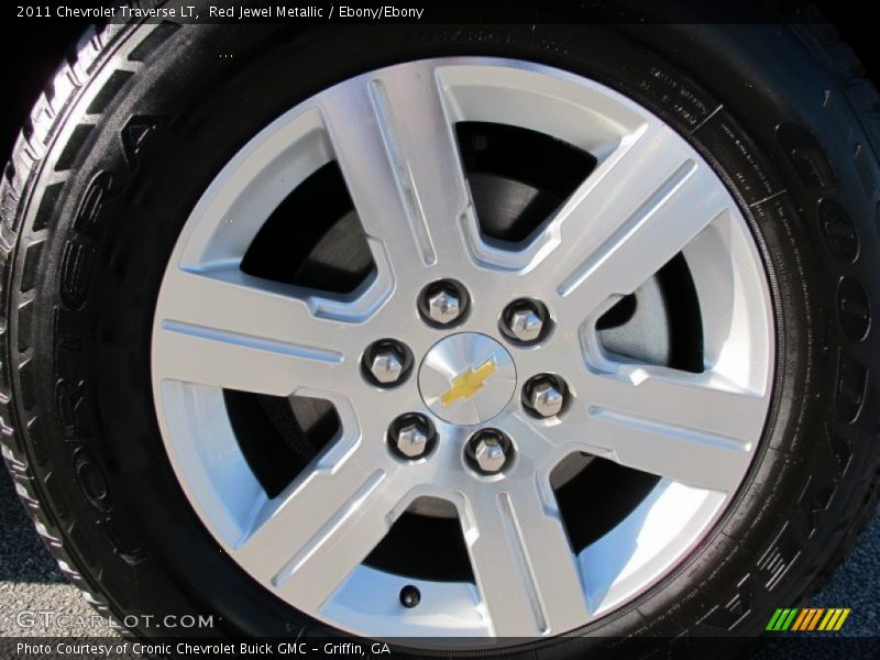 Red Jewel Metallic / Ebony/Ebony 2011 Chevrolet Traverse LT