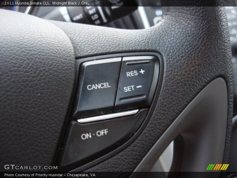 Midnight Black / Gray 2011 Hyundai Sonata GLS