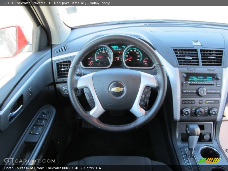 Red Jewel Metallic / Ebony/Ebony 2011 Chevrolet Traverse LT