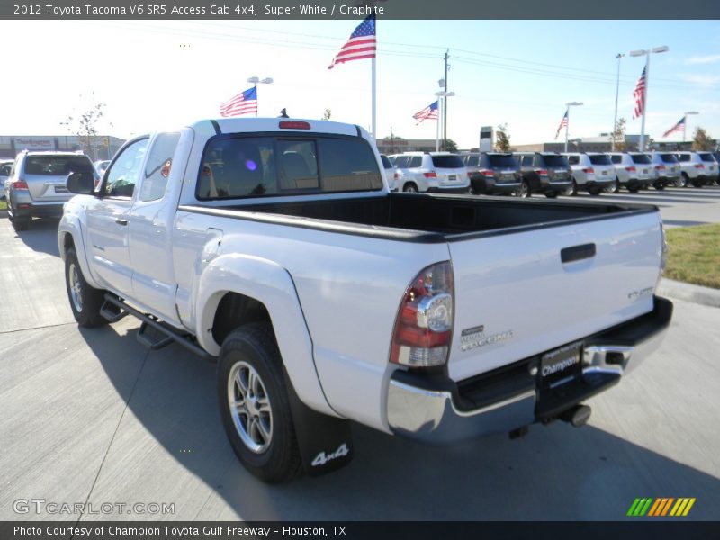 Super White / Graphite 2012 Toyota Tacoma V6 SR5 Access Cab 4x4