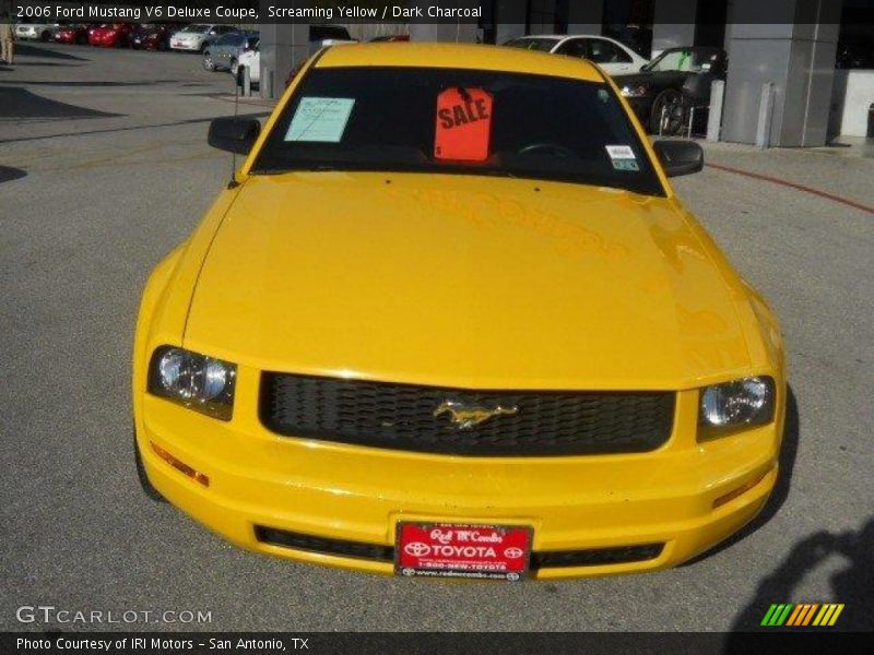 Screaming Yellow / Dark Charcoal 2006 Ford Mustang V6 Deluxe Coupe