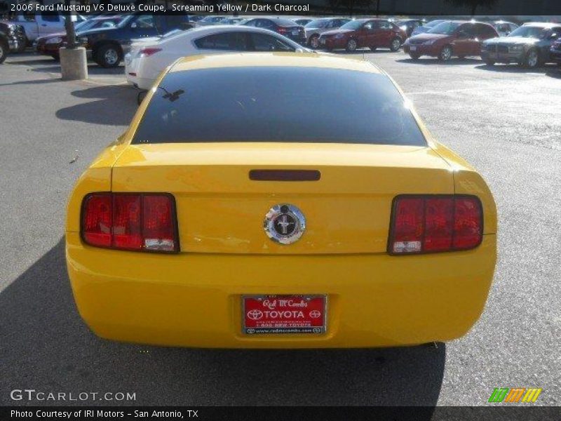 Screaming Yellow / Dark Charcoal 2006 Ford Mustang V6 Deluxe Coupe