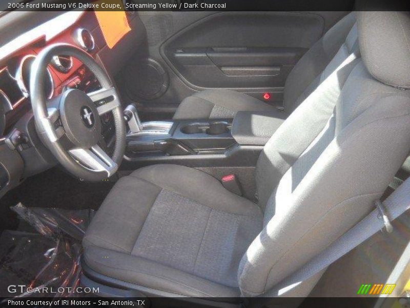 Screaming Yellow / Dark Charcoal 2006 Ford Mustang V6 Deluxe Coupe